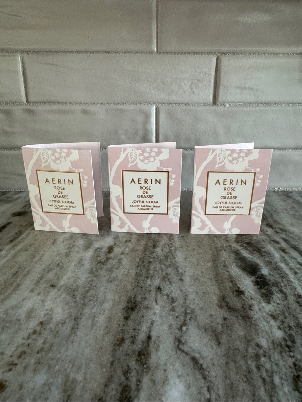 New AERIN Rose de Grasse Joyful Bloom 3X Samples (.15 fl oz)